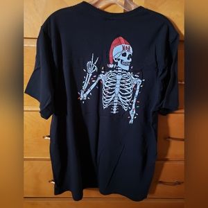 Mackie & Amanda Spookyboos official merch. Black Spooky Santa Christmas T-shirt.